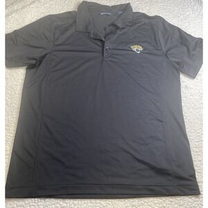 CUTTER & BUCK MENS LARGE JACKSONVILLE JAGUARS NFL GOLF PERFORMANCE POLO SHIRT L